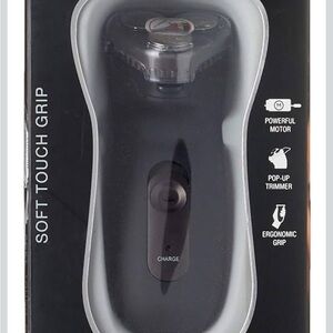 Electric Shaver with Soft Touch Grip - Black